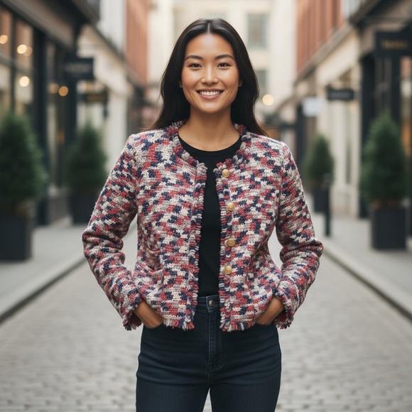 Marc By Marc Jacobs Women's Blazer Size S Wool Red White Blue Size XS - Picture 11 of 13